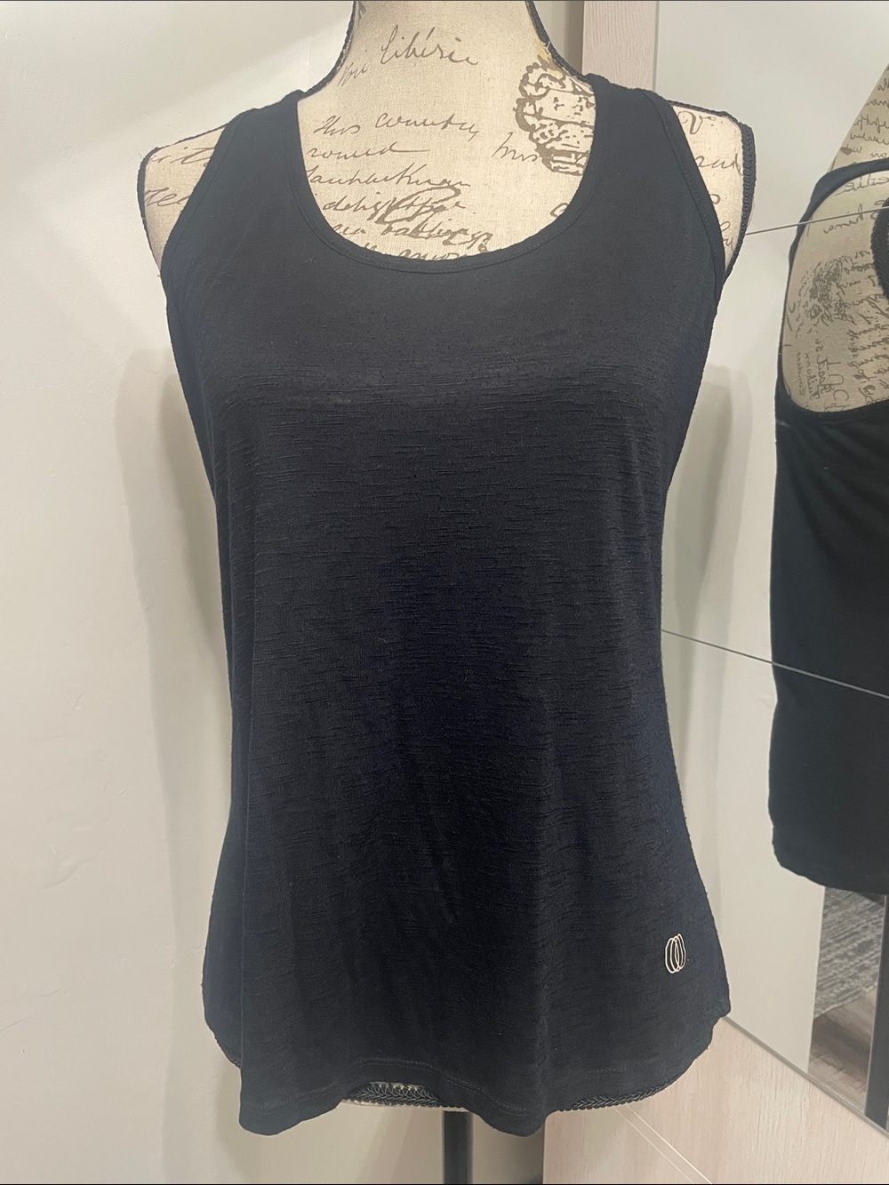 Black Scoop Neck Racerback Tank